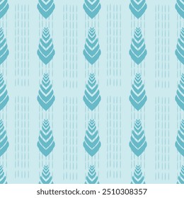 Ikat nahtloses Muster, geometrisches Design, Motiv ethnisch handgefertigt, Ikat ethnischen Stamm, Boho Farben nahtlose Tapete. Ethnische Ikat abstrakte Hintergrundkunst.Illustration für Grußkarten, Drucken