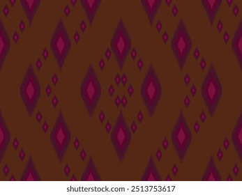 Ikat seamless pattern, geometric design, motif ethnic handmade, Ikat ethnic tribal, boho colors seamless wallpaper. Ethnic Ikat abstract background art, greeting cards, printing products