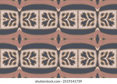 Ikat seamless pattern, geometric design, motif ethnic handmade, Ikat ethnic tribal, boho colors seamless wallpaper. Ethnic Ikat abstract background art, greeting cards, printing products
