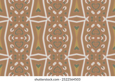 Patrón sin fisuras Ikat, diseño geométrico, motivo étnico hecho a mano, tribal étnico Ikat, Fondo de pantalla sin fisuras de colores boho. Arte de fondo abstracto de Ikat étnico, tarjetas de felicitación, productos de impresión