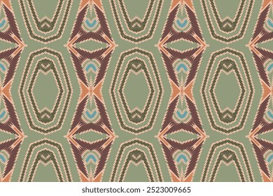 Ikat seamless pattern, geometric design, motif ethnic handmade, Ikat ethnic tribal, boho colors seamless wallpaper. Ethnic Ikat abstract background art, greeting cards, printing products