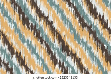 Ikat padrão sem emenda, design geométrico, motivo étnico artesanal, Ikat étnico tribal, boho cores papel de parede sem emenda. Etnia Ikat abstrato fundo art.Illustration para cartões de saudação, impressão