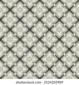 Ikat seamless pattern, geometric design, motif ethnic handmade, Ikat ethnic tribal, boho seamless wallpaper. Ethnic Ikat abstract background art, greeting cards, printing products silk, scarf, carpet.