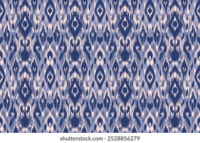 Patrón sin fisuras Ikat, diseño geométrico, motivo étnico hecho a mano, tribal étnico Ikat, Fondo de pantalla sin fisuras de colores boho. Arte de fondo abstracto de Ikat étnico, productos de impresión