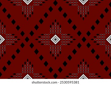 Patrón sin fisuras Ikat, diseño geométrico, motivo étnico hecho a mano, tribal étnico Ikat, Fondo de pantalla sin fisuras de colores boho. Arte de fondo abstracto de Ikat étnico. Ilustración para tarjetas de felicitación, impresión