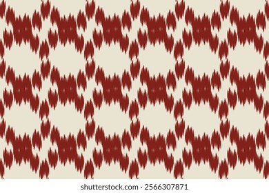 Ikat seamless pattern, geometric design, motif ethnic handmade, Ikat ethnic tribal, boho colors seamless wallpaper. Ethnic Ikat abstract background art, greeting cards, printing products