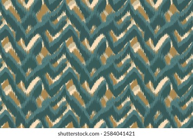 Ikat seamless pattern, geometric design, motif ethnic handmade, Ikat ethnic tribal, boho colors seamless wallpaper. Ethnic Ikat abstract background art.Illustration for greeting cards, printing