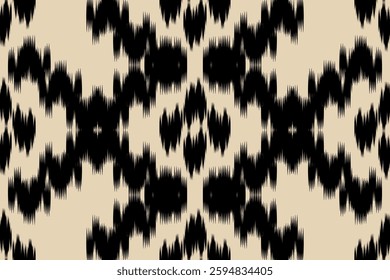 Ikat seamless pattern, geometric design, motif ethnic handmade, Ikat ethnic tribal, boho colors seamless wallpaper. Ethnic Ikat abstract background art.Illustration for greeting cards, printing