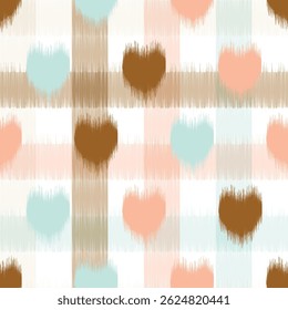 Ikat seamless pattern, geometric design, motif ethnic handmade, Ikat ethnic tribal, boho colors seamless wallpaper. Ethnic Ikat abstract background, fabric, textile, clothes