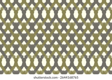 Ikat seamless pattern, geometric design, motif ethnic handmade, Ikat ethnic tribal, boho colors seamless wallpaper. Ethnic Ikat abstract background art.Illustration for greeting cards, printing