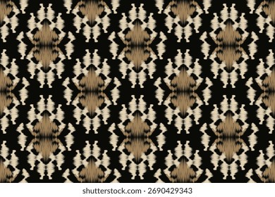 Ikat padrão sem emenda, design geométrico, motivo étnico artesanal, Ikat étnico tribal, boho cores papel de parede sem emenda. Etnia Ikat abstrato fundo art.Illustration para cartões de saudação, impressão