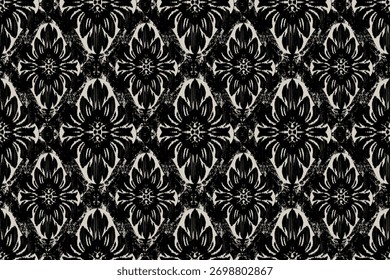 Patrón sin fisuras Ikat, diseño geométrico, motivo étnico hecho a mano, tribal étnico Ikat, Fondo de pantalla sin fisuras de colores boho. Arte de fondo abstracto de Ikat étnico. ilustración. diseño para textura, tela, tela