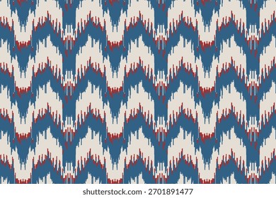 Ikat padrão sem emenda, design geométrico, motivo étnico artesanal, Ikat étnico tribal, boho cores papel de parede sem emenda. Etnia Ikat abstrato fundo art.Illustration para cartões de saudação, impressão