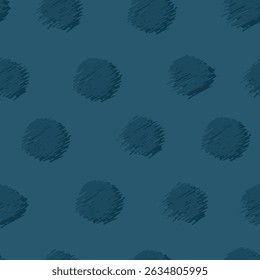 Ikat seamless pattern with hand drawn circle element sketch vector illustration