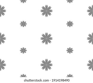 Ikat seamless pattern for home decor ideas. Ethnic, Indian, fabric, boho, geometric, Aztec chevron wallpaper. Pillow textile decoration. White and gray vector illustrations. 
