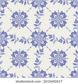 Ikat seamless pattern, Indian motif background, Islamic ethnic, floral embroidery for print, fabric.