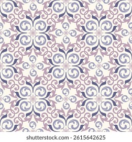 Ikat seamless pattern, Indian motif background, Islamic ethnic, floral embroidery for print, fabric.