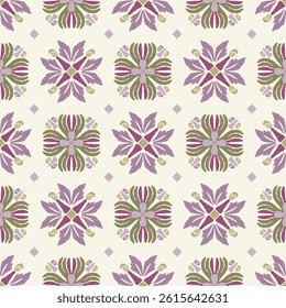 Ikat seamless pattern, Indian motif background, Islamic ethnic, floral embroidery for print, fabric.