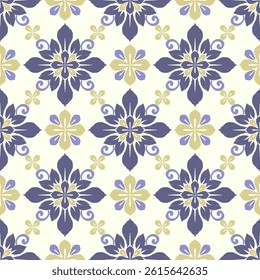 Ikat seamless pattern, Indian motif background, Islamic ethnic, floral embroidery for print, fabric.