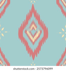 Ikat seamless  pattern  , Motif ethnic  floral seamless textil,  embroidery, print striped ornament floral, pattern, design for wrapping, silk, scarf, background, text