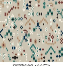 ikat seamless pattern on background