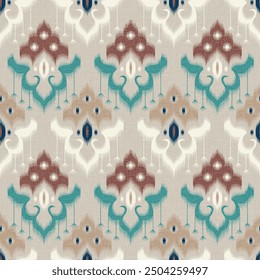 ikat seamless pattern on textures background