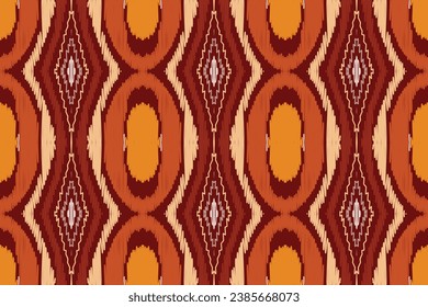 Ikat Seamless pattern paisley embroidery on white background.Ikat ethnic oriental seamless pattern traditional.Aztec style abstract vector illustration.design for texture,fabric,clothing,saree,sari