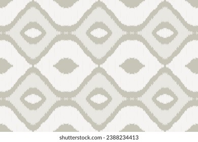 Ikat Seamless pattern paisley embroidery background. Ikat ethnic oriental seamless pattern traditional.Aztec style abstract vector illustration.design for texture,fabric,clothing,saree,sari