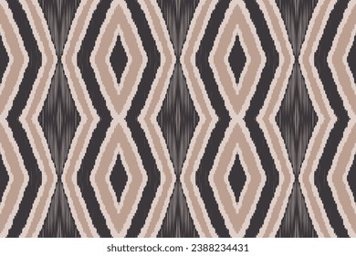 Ikat Seamless pattern paisley embroidery background. Ikat ethnic oriental seamless pattern traditional.Aztec style abstract vector illustration.design for texture,fabric,clothing,saree,sari