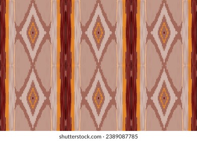 Ikat Seamless pattern paisley embroidery Tribal background. Ikkat ethnic oriental seamless pattern traditional.Aztec style abstract vector illustration.design for texture,fabric,clothing,saree,sari