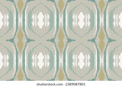 Ikat Seamless pattern paisley embroidery Tribal background. Ikkat ethnic oriental seamless pattern traditional.Aztec style abstract vector illustration.design for texture,fabric,clothing,saree,sari