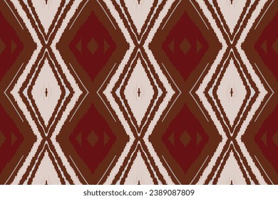 Ikat Seamless pattern paisley embroidery Tribal background. Ikkat ethnic oriental seamless pattern traditional.Aztec style abstract vector illustration.design for texture,fabric,clothing,saree,sari