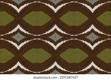 Ikat Seamless pattern paisley embroidery on white background.Ikat ethnic oriental seamless pattern traditional.Aztec style abstract vector illustration.design for texture,fabric,clothing,saree,sari