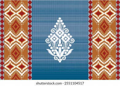 Patrón sin fisuras Ikat para alfombra, archivos eps de Fondo de pantalla.