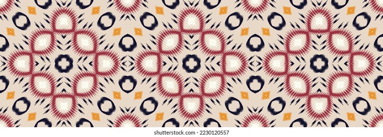 Ikat Seamless Pattern Scandinavian Embroidery, Ikat design Digital textile Asian Design for Prints Fabric saree Mughal Swaths texture Kurti Kurtis Kurtas, Motif Batik