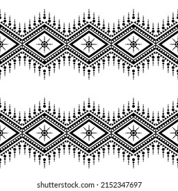 Ikat seamless pattern such as cloth, curtain, textile wallpaper, surface texture background design.