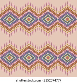 Ikat patrón sin fisuras como tela, cortina, papel de pared textil, diseño de fondo de textura superficial.