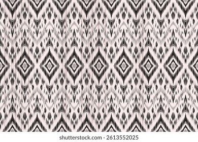 Ikat seamless pattern for textile printing product.
