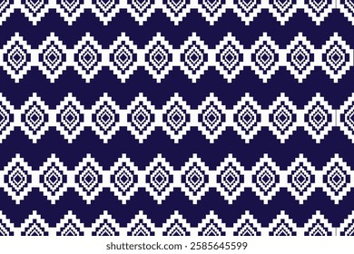 Ikat seamless pattern Thai style design for background wallpaper fabric embroidery 