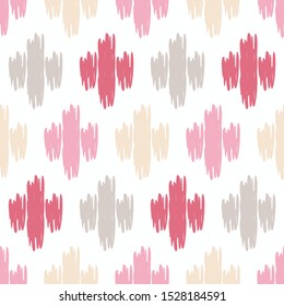 Ikat. Seamless pattern. Traditional ornament. Geometric background. Vector illustration for web design or print.