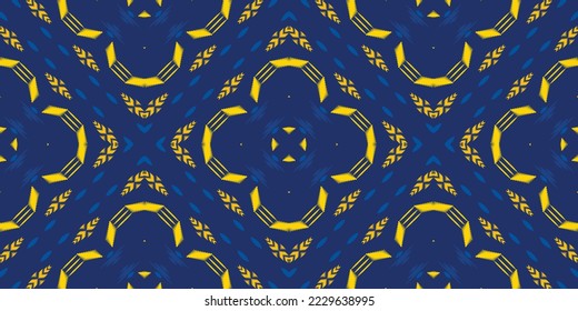 Ikat seamless pattern tribal abstract Geometric Traditional ethnic oriental design for the background. Folk embroidery, Indian, Scandinavian, Gypsy, Mexican, African rug, wallpaper.