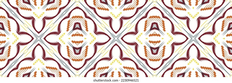 Ikat Seamless Muster Stammes abstrakte Stickerei, Ikat Dreieck Digital Textiles Asian Design for Prints Fabric Saree Mughal Swaths Textur Kurti Kurtis Kurtas, Motif Batik