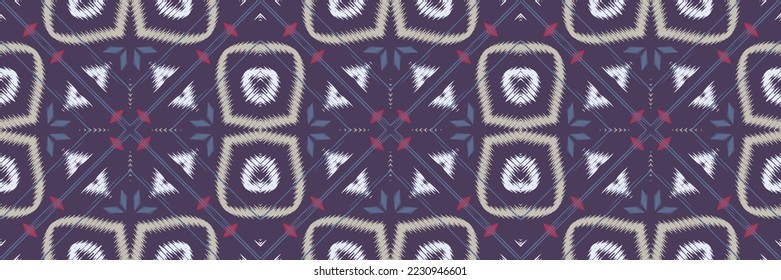 Ikat Seamless Pattern tribal abstract Embroidery, Ikat flower Digital textile Asian Design for Prints Fabric saree Mughal Swaths texture Kurti Kurtis Kurtas, Motif Batik