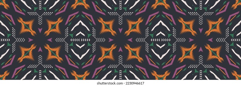 Ikat Seamless Pattern tribal abstract Embroidery, Ikat diamond Digital textile Asian Design for Prints Fabric saree Mughal Swaths texture Kurti Kurtis Kurtas, Motif Batik