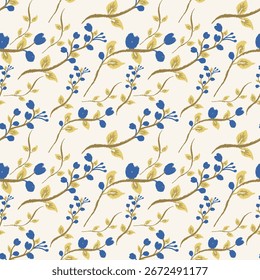 Ikat seamless pattern in tribal, abstract floral design for fabric, texture, batik, clothing, embroidery, hand stitched, wrapping, wallpaper, background, illustration, carpet and curtain.