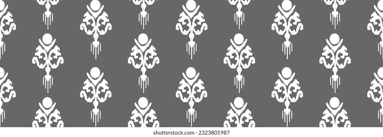 Ikat Seamless Pattern arte tribal bordado, banda Ikat Diseño textil digital asiático para imprentas saree de tela mughal textura Kurti Kurtis Kurtas, Motif Batik