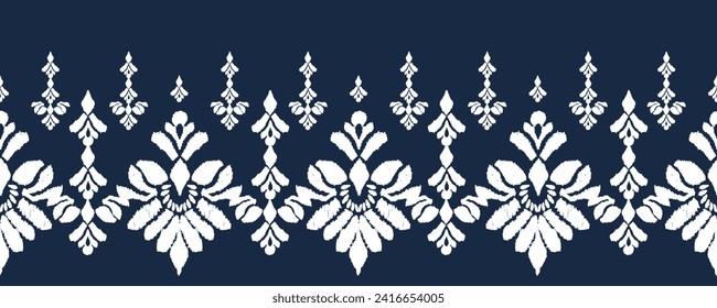 Ikat Seamless Pattern tribal art Embroidery, Ikat stripe Digital textile Asian Design for Prints Fabric saree Mughal Swaths texture Kurti Kurtis Kurtas, Motif Batik