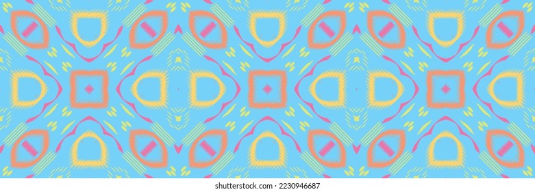 Ikat Seamless Pattern tribal Aztec Embroidery, Ikat print Digital textile Asian Design for Imint Fabree saree Mughal Swaths textura Kurti Kurtis Kurtas, Motif Batik
