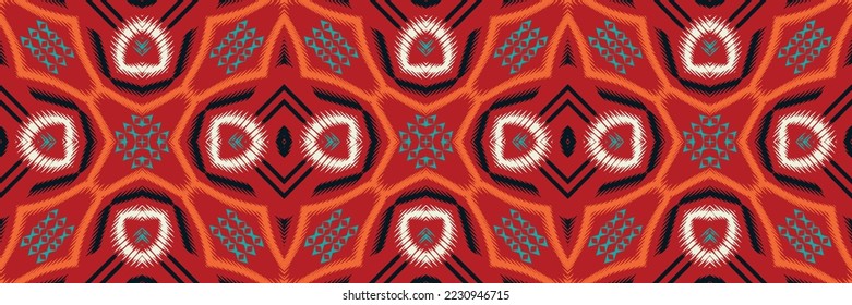 Ikat Seamless Pattern Stamm Aztec Stickerei, Ikat chevron Digital textile Asian Design for Prints Fabric Saree Mughal Swaths Textur Kurti Kurtis Kurtas, Motif Batik
