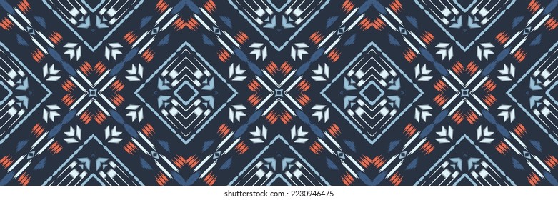 Ikat Seamless Pattern tribal background Embroidery, Ikat damask Digital textile Asian Design for Prints Fabric saree Mughal Swaths texture Kurti Kurtis Kurtas, Motif Batik